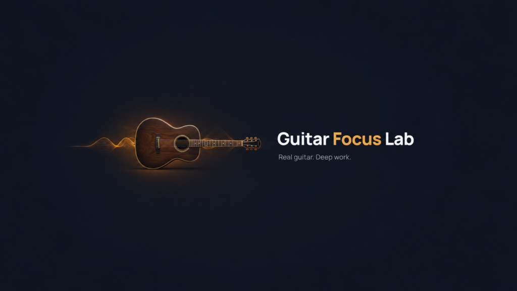 Gitarre auf fast schwarzen HIntergrund